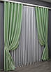 Шторна тканина льон-софт однотонний. Колір світло-салатовий. Код 1421ш, фото 8