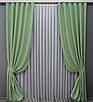 Шторна тканина льон-софт однотонний. Колір світло-салатовий. Код 1421ш, фото 7