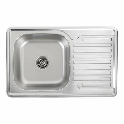 Кухонна мийка з нержавіючої сталі Platinum ДЕКОР 7850 (0,8/180 мм), фото 1
