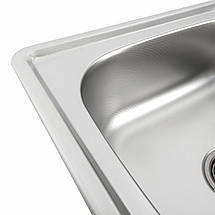 Кухонна мийка з нержавіючої сталі Platinum ДЕКОР 7850 (0,8/180 мм), фото 3