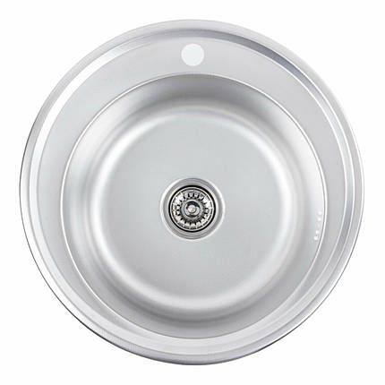 Кухонна мийка з нержавіючої сталі Platinum 510 ДЕКОР (0,6/170 мм), фото 1