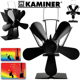 5-лопатевий камінний вентилятор для печі каміна Kaminer — Польща 9596