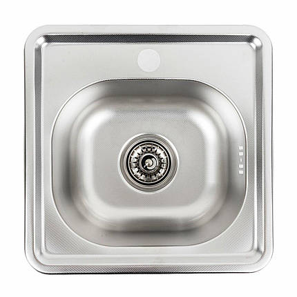 Кухонна мийка з нержавіючої сталі Platinum ДЕКОР 3838 (0,6/160 мм), фото 1