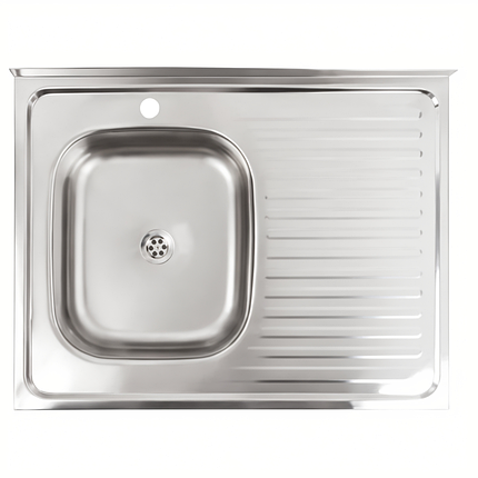 Мийка кухонна з нержавіючої сталі Platinum 8060 L (0,4/120 мм), фото 1