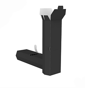 Картонна упаковка для шаурми, буріто. Чорна MAXI (50шт/уп)