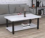 Журнальний столик лофт Токіо LD Горіх Модена 150х60х44 см. Кавовий стіл із металу, фото 3