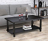 Журнальний столик лофт Токіо LD Горіх Модена 150х60х44 см. Кавовий стіл із металу, фото 5