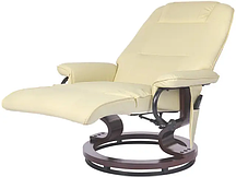 Крісло бежеве для відпочинку з масажем і обігрівом