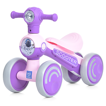 Каталка-толокар мотоцикл Bambi (музика, світло, на батарейках) M 5729-9 Фіолетовий