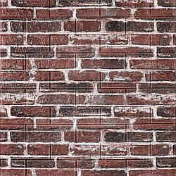 Декоративна 3D панель самоклейка 700х770х5мм Цегла червона Катеринославська (043) SW-00000031