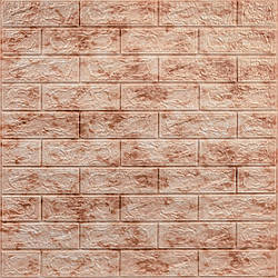 Декоративна 3D панель самоклейка 700х770х5мм Мармур червоний (цегла) (063) SW-00000035