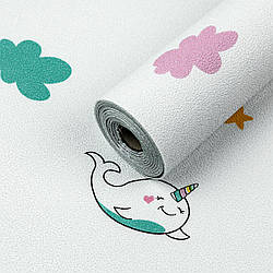 Самоклеючі шпалери єдиноріжки 2800*500*2мм (D) SW-00001946