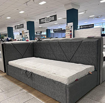 Ліжко кутове м'яке з підйомним механізмом Геометрія