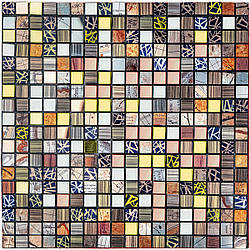 Самоклеюча алюмінієва плитка 300х300х3мм Кольоровий квадратик SW-00001925