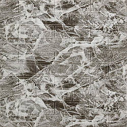 Декоративна 3D панель самоклейка 700х770х3мм Мармур чориний (061-3) SW-00000691