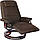 Крісло реклайнер коричневе для відпочинку з масажем і обігрівом, фото 2