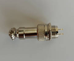 Роз'єм циліндричний GX12 2P (пара — тато +ма) 2pin