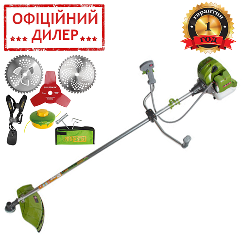 Мотокоса Procraft T4200 (415 мм, 9000 об/мин) Бензиновый двухтактный ...