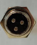 Роз'єм циліндричний GX12 3P (пара — тато +ма) 3pin, фото 3