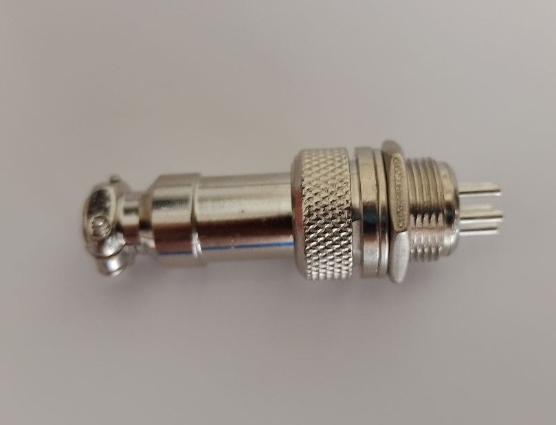 Роз'єм циліндричний GX12 6P (пара — тато +ма) 6pin, фото 1