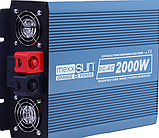 Інвертор напруги апроксимована синусоїда 12 у 220 В 2000вт з двома розетками Mexxsun MXS-2000 домашній, фото 3