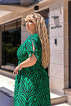 Літнє красиве плаття з короткими рукавами із софту розміри батал, фото 5