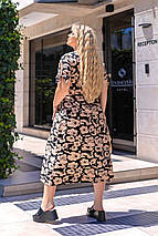 Літнє красиве плаття з короткими рукавами із софту розміри батал, фото 3