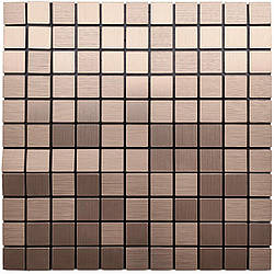 Самоклеюча алюмінієва плитка 300х300х3мм мідна мозаїка SW-00001157