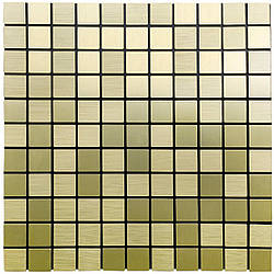 Самоклеюча алюмінієва плитка 300х300х3мм Зелене золото мозаїка SW-00001168