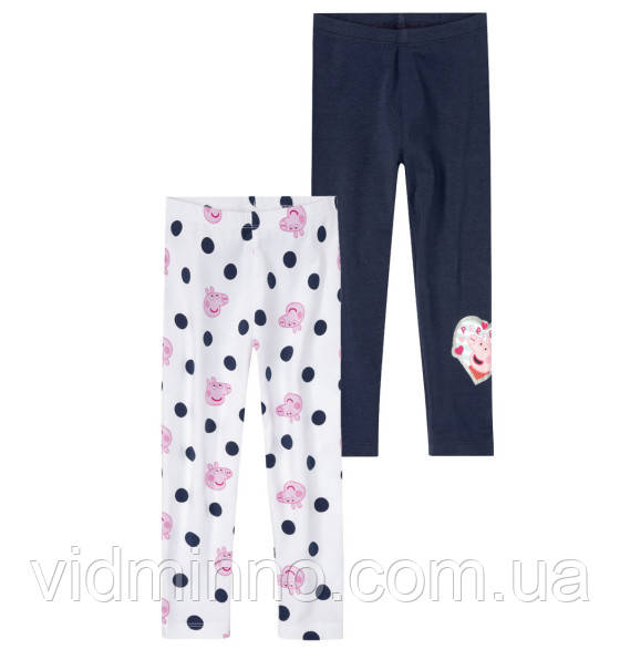 Дитячі лосіни легінси Peppa Pig на дівчинку р.98-104 - 2-4 роки, 76033, набір 2 шт., фото 1