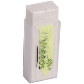 Гумка прямокутна біла у пл. чохлі  Vneeds V0822  1-278 (21498)