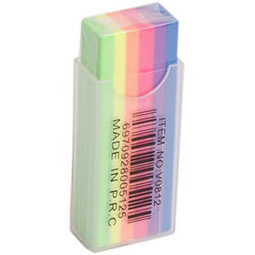 Гумка прямокутна кольорова у пл. чохлі  Vneeds V0812 1-279 (21498)