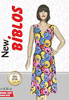 Літній жіночий халат трикотажний на гудзиках 100% бавовна Biblos Туреччина 539-0405