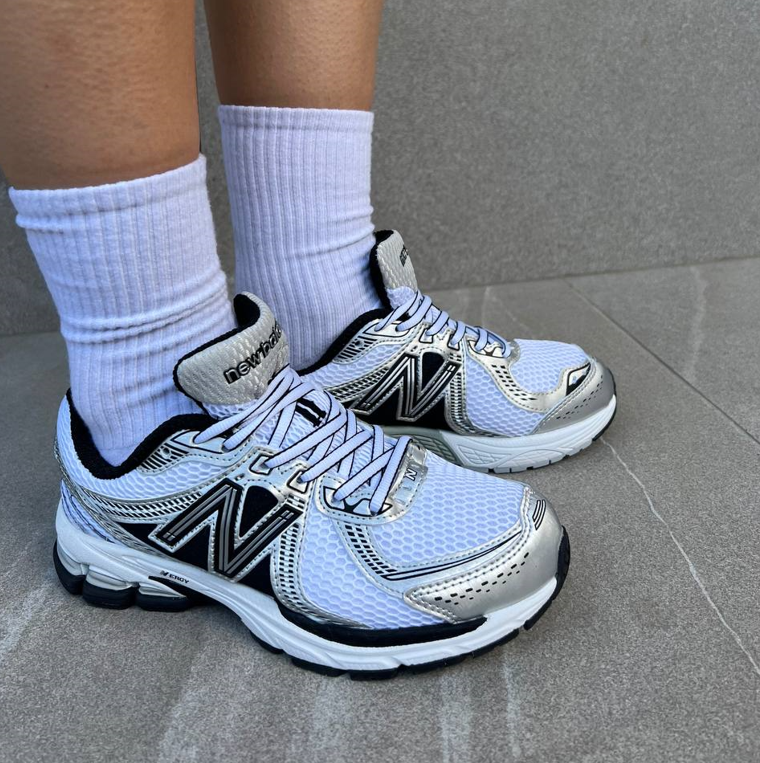 Жіночі кросівки New Balance 860 v2 Silver Black кеди Нью Баланс сірі сріблясті з чорним