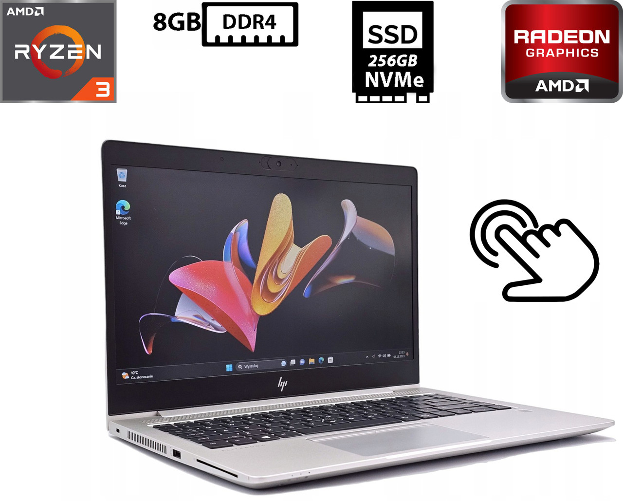 Ноутбук HP EliteBook mt45/14" IPS Touch 1920x1080/AMD Ryzen 3 Pro 3300U 2.10GHz/8GB DDR4/SSD 256GB/AMD Radeon Vega 6 2GB LTE Б/В