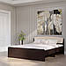 Ліжко двоспальне Еверест Асторія (без ящиків) 160х200 см венге + дуб молочний (DTM-2082), фото 2