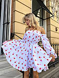 Легка літня сукня з мусліну принт серця Розмір універсальний 42-46, фото 3