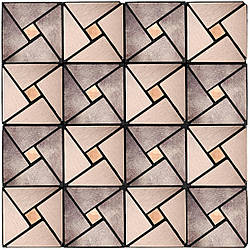 Самоклеюча алюмінієва плитка 300х300х3мм Бежева зі стразами SW-00001774