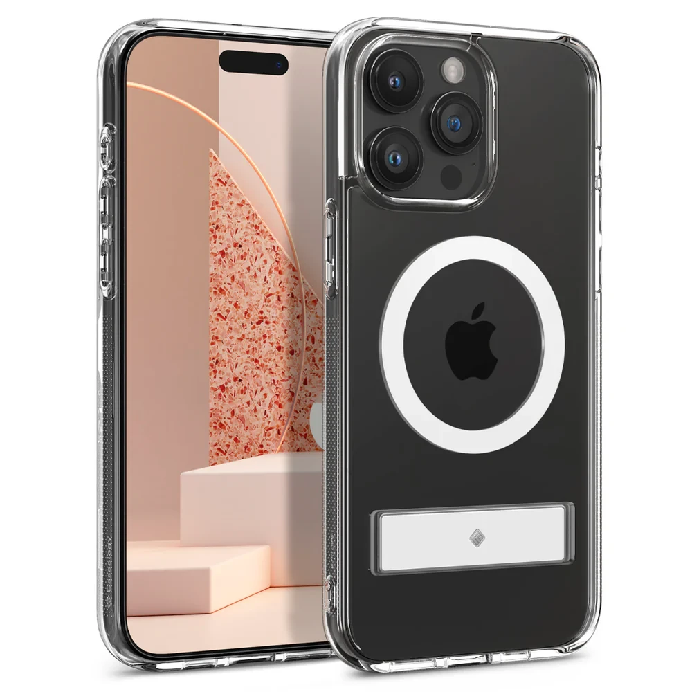 Чохол Caseology Capella Mag Kickstand Clear White для iPhone 15 Pro Max ACS06622