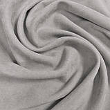 Комплект штори на тасьмі 2 шт 200х250 мікровелюр Сірий, тюль вуаль 300х250 Білий, фото 2