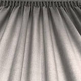 Комплект штори на тасьмі 2 шт 200х250 мікровелюр Сірий, тюль вуаль 300х250 Білий, фото 4
