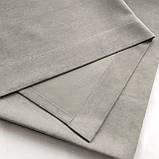 Комплект штори на тасьмі 2 шт 200х250 мікровелюр Сірий, тюль вуаль 300х250 Білий, фото 6