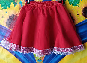 Опт Спідниця на резинці з фатином та вишивкою для дівчинки, р. 122-146 школа