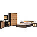 Спальня Соната Еверест Комплект 16 (модульна - 7 елементів) венге темний + дуб крафт золотий (DTM-2623), фото 2
