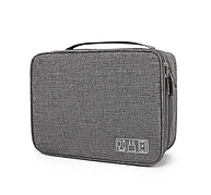 Органайзер для провідків двоярусний MAXI. Розмір 27х20х10 см. Сірий