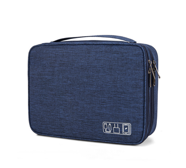 Органайзер для проводів двоярусний MAXI. Розмір 27x20x10 см. Синій