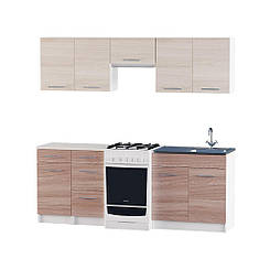 Кухня модульна Еверест Еко набір №9 ясень шимо темний+шимо світлий 2,1 м (DTM-2945)