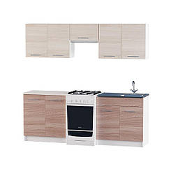 Кухня модульна Еверест Еко набір №10 ясень шимо темний+шимо світлий 2,1 м (DTM-2948)