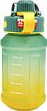Пляшка для води полікарбонат "Optima" 900мл зелено-жовта №O51980, фото 3