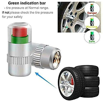 Монітор тиску в шинах (індикатор від 2,4 Атм) - 4 шт Хром, фото 5
